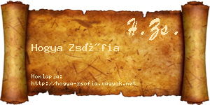 Hogya Zsófia névjegykártya