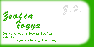 zsofia hogya business card